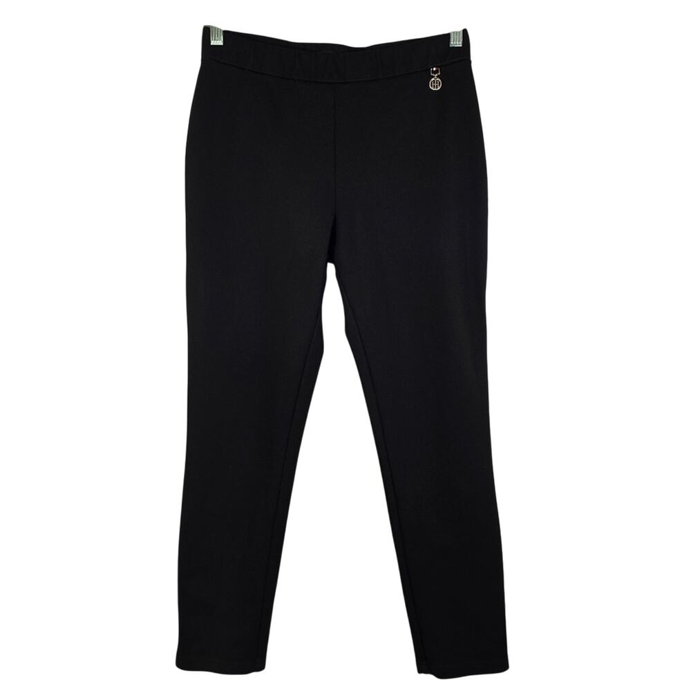 Tommy Hilfiger Black Ponte Skinny Pants Womens Size 10 Stretch Office Layering